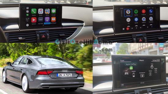audi a7 apple carplay ve android auto - audi smartphone interface