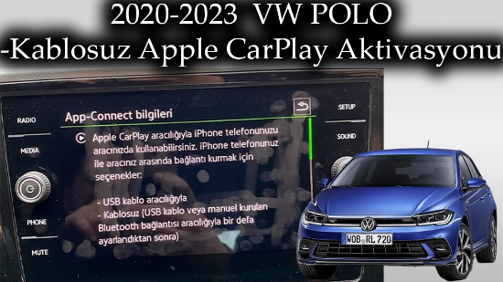 Volkswagen Polo Kablosuz Apple CarPlay Aktivasyonu (2020-2024)